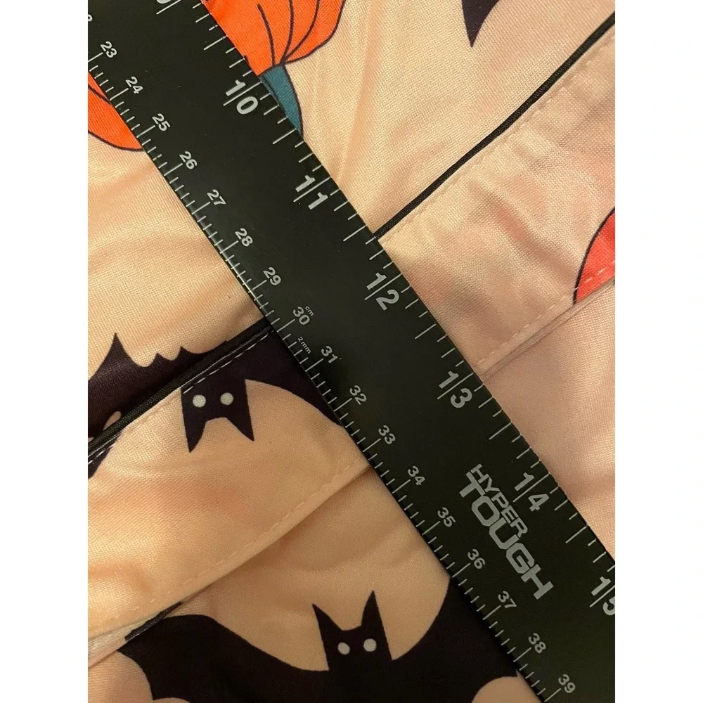 Halloween Pumpkin Bat Pajama Set XXL Shorts Lounge Sleepwear Cute Spooky Orange